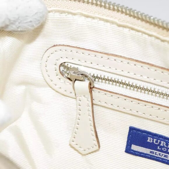 BURBERRY Nova Check Blue Label Shoulder Bag Canvas Peppermint Auth - Picture 15 of 16